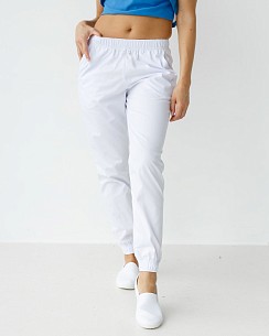 Медичні штани жіночі джогери білі